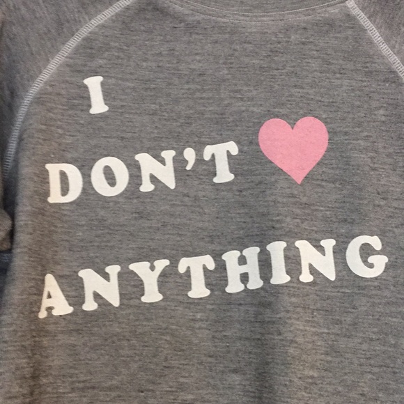 NWT Wildfox ‘ I don’t ❤️anything’ Sweatshirt - Picture 7 of 8